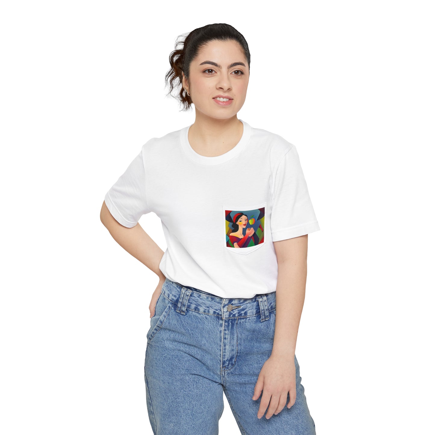 Lady and Apple Pocket Tee (ETHIQUO)