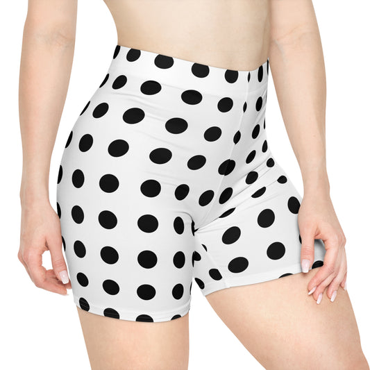 Polka Dot Women's Biker Shorts