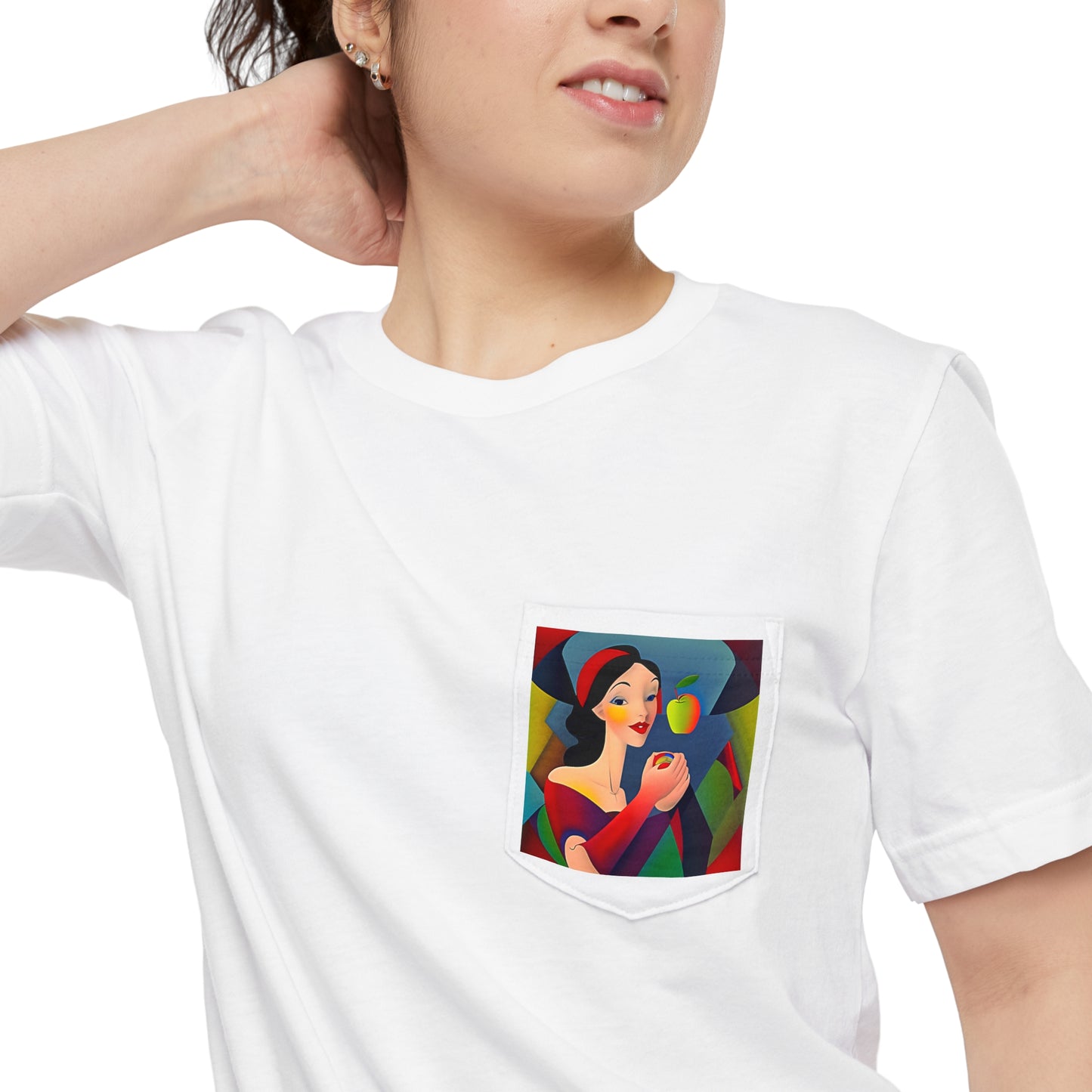 Lady and Apple Pocket Tee (ETHIQUO)